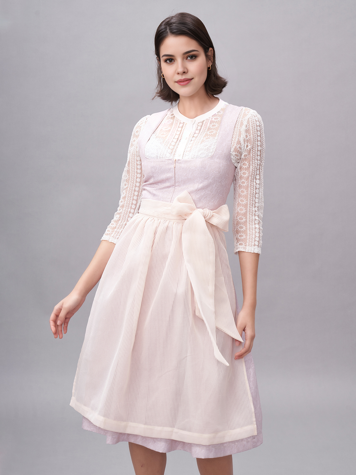 Modernes Dirndl in Rosa mit schmeichelndem Schnitt