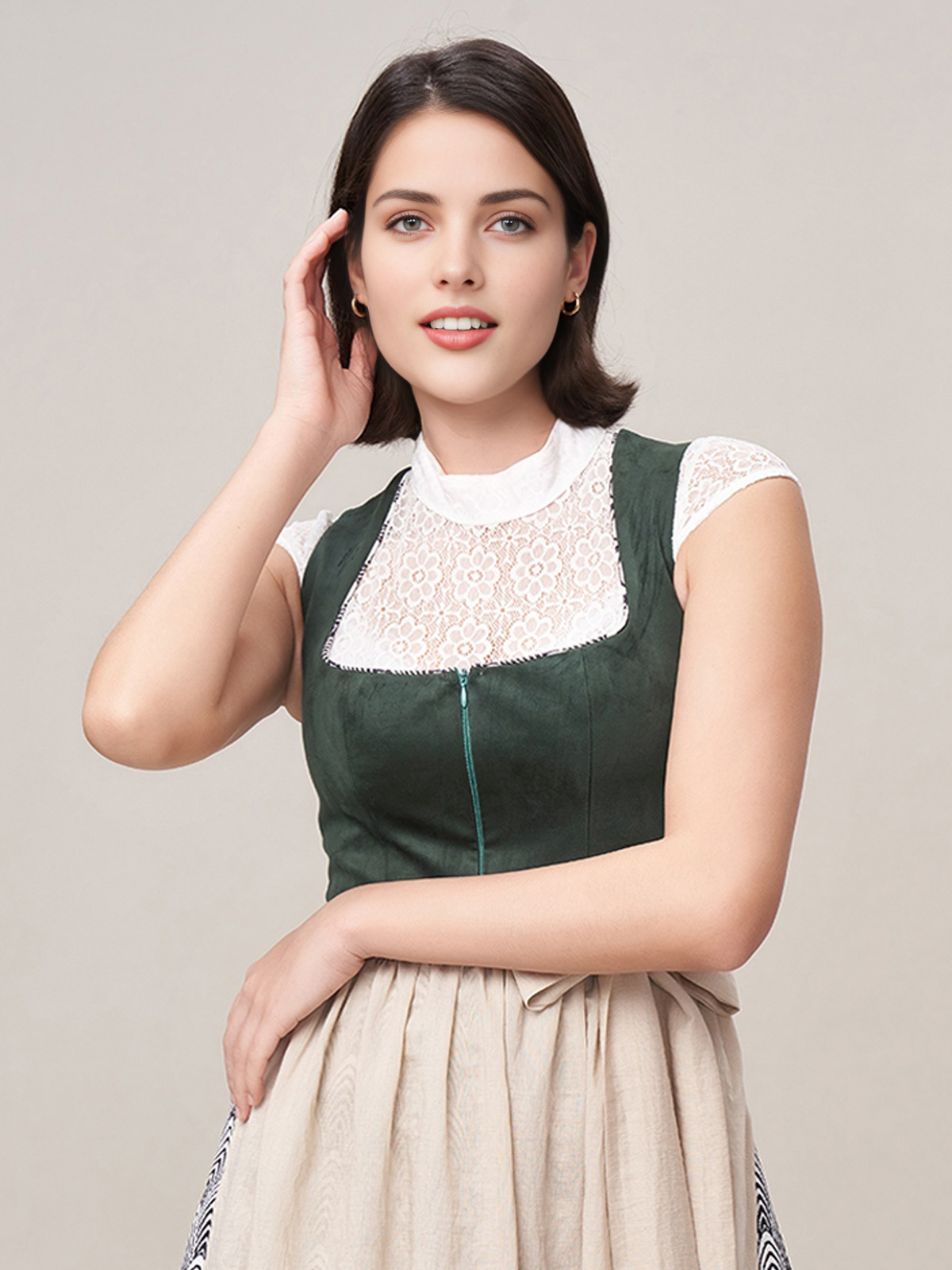 Modernes Dirndl in Grün