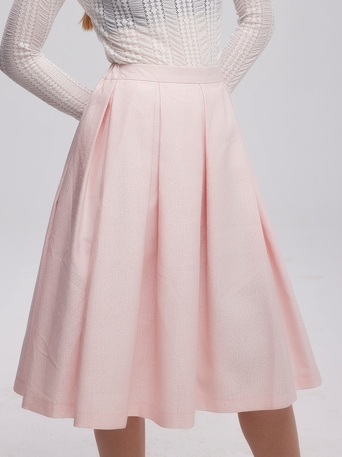 Dirndlbluse halbarm Spitze in Rosa