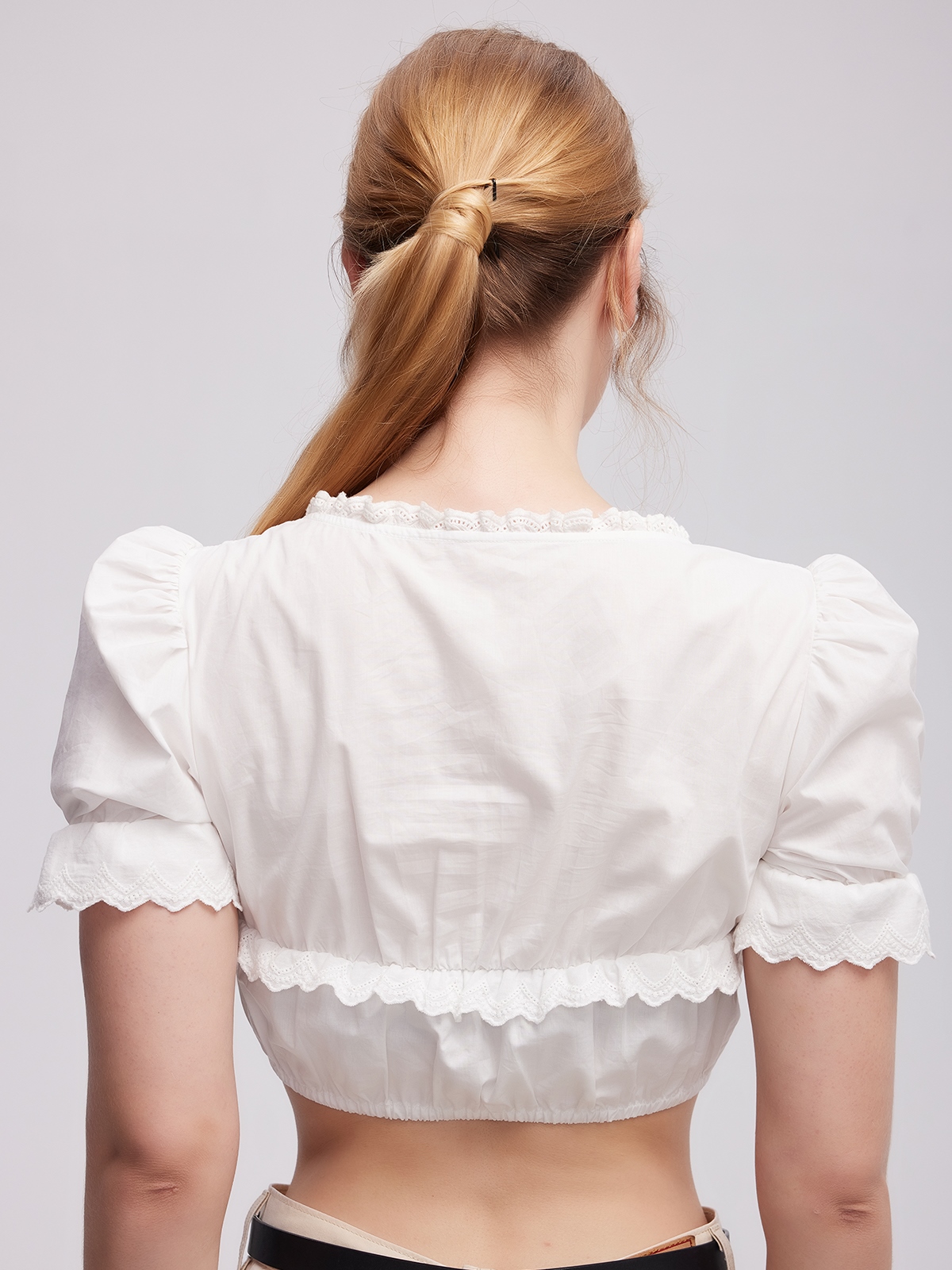 Dirndl Bluse in Weiß