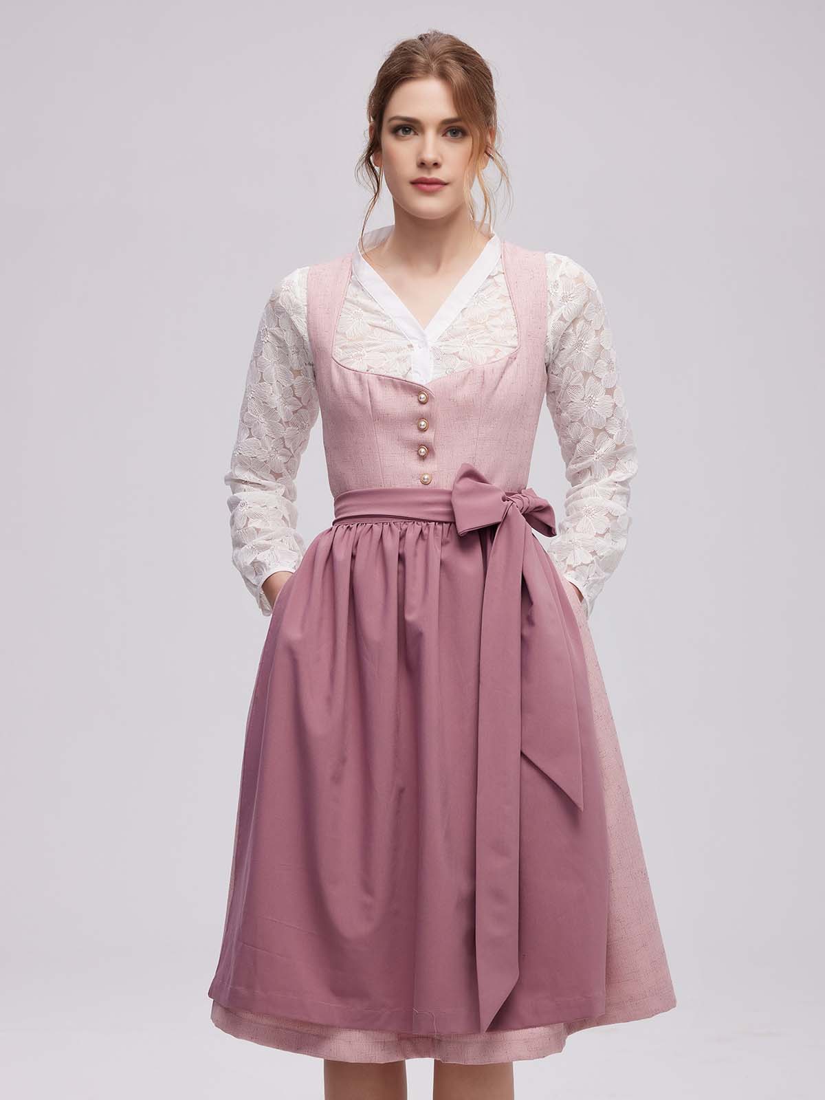 Dirndl Rosa Samt – Eleganz in Pink